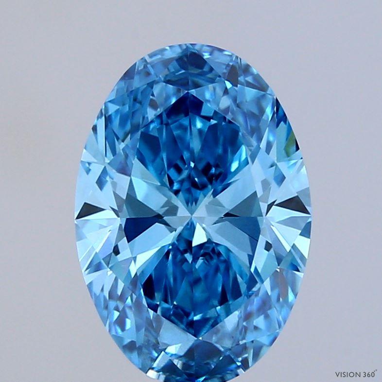 2.50 Ct. Fancy Blue Oval Lab Grown Diamond