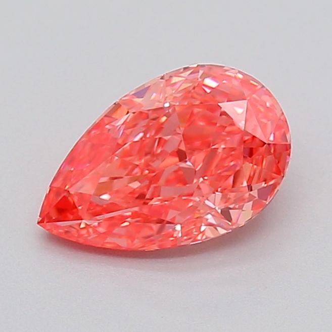 1.09 Ct. Fancy Vivid Orangy Pink Pear Lab Grown Diamond