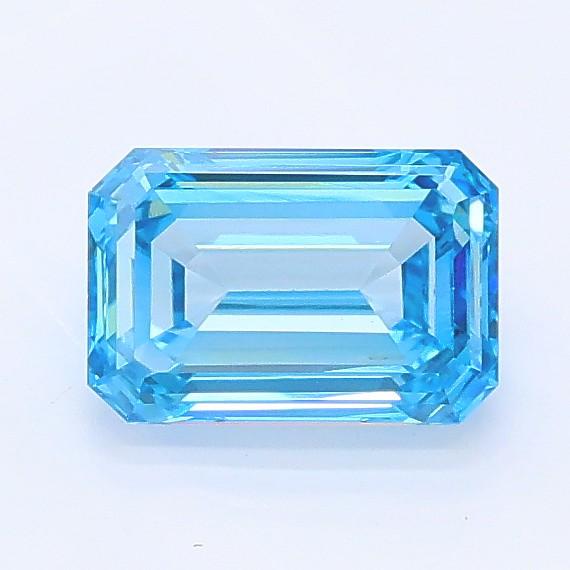 0.92 Ct. Fancy Vivid Blue Emerald Lab Grown Diamond
