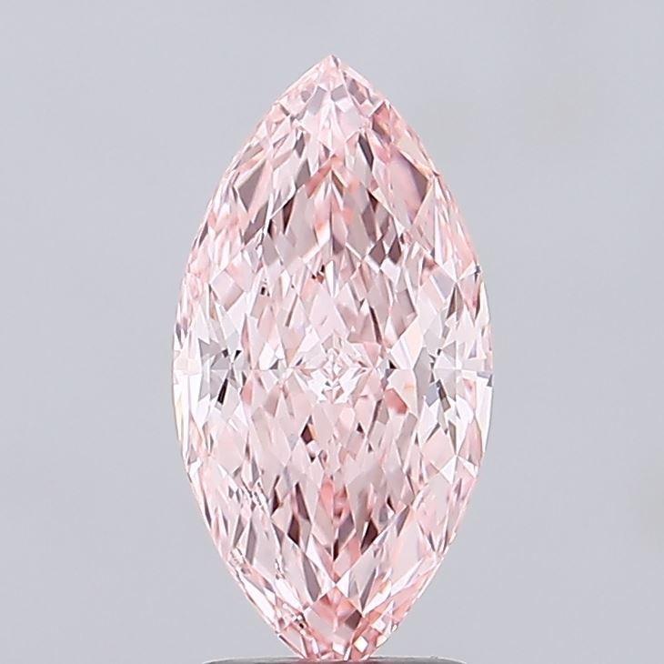 2.63 Ct. Fancy Vivid Pink Marquise Lab Grown Diamond