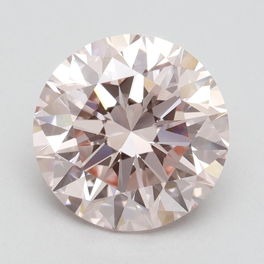 3.61 Ct. Fancy Intense Pink Round Lab Grown Diamond