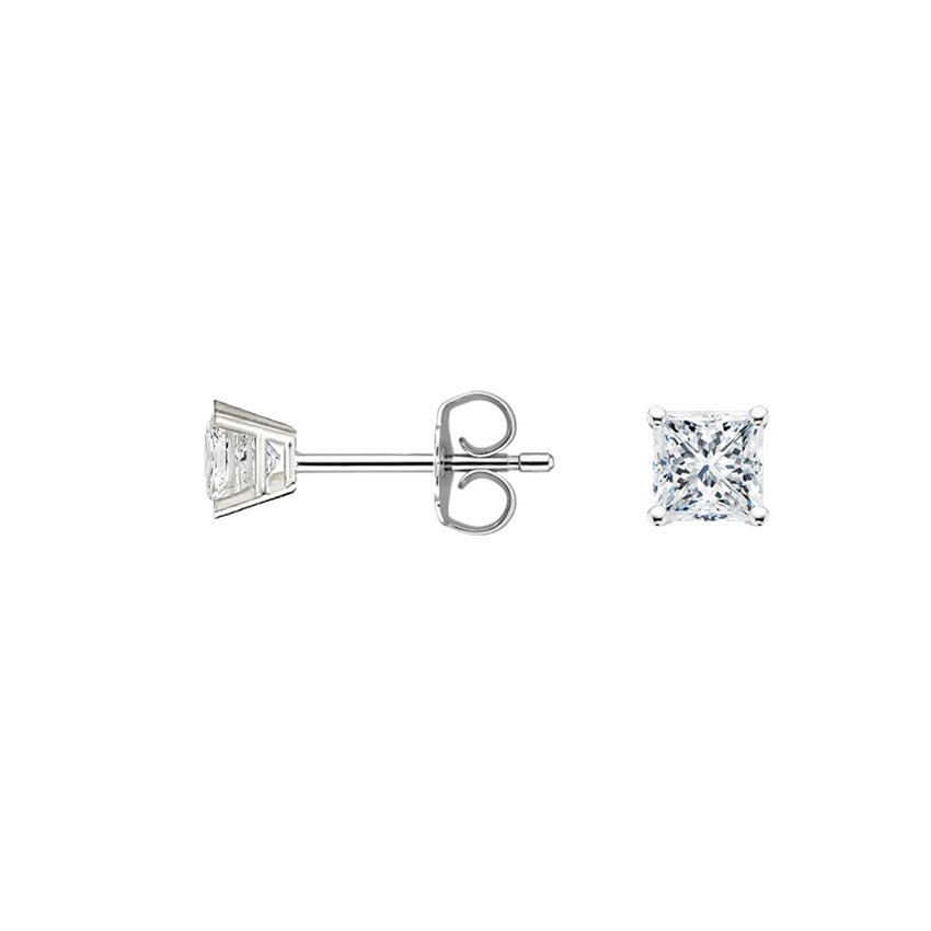 Princess Diamond Stud Earrings (1/4 ct. tw.) in 18K White Gold