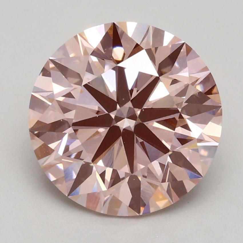 2.57 Ct. Fancy Intense Pink Round Lab Grown Diamond