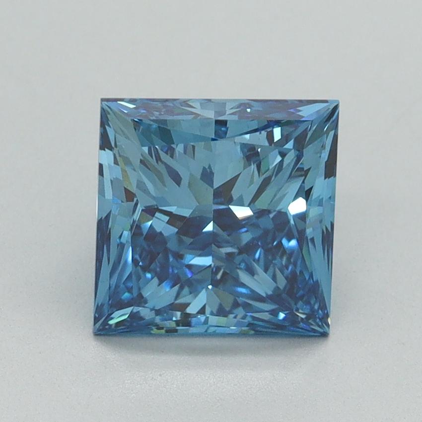 2.09 Ct. Fancy Vivid Blue Princess Lab Grown Diamond