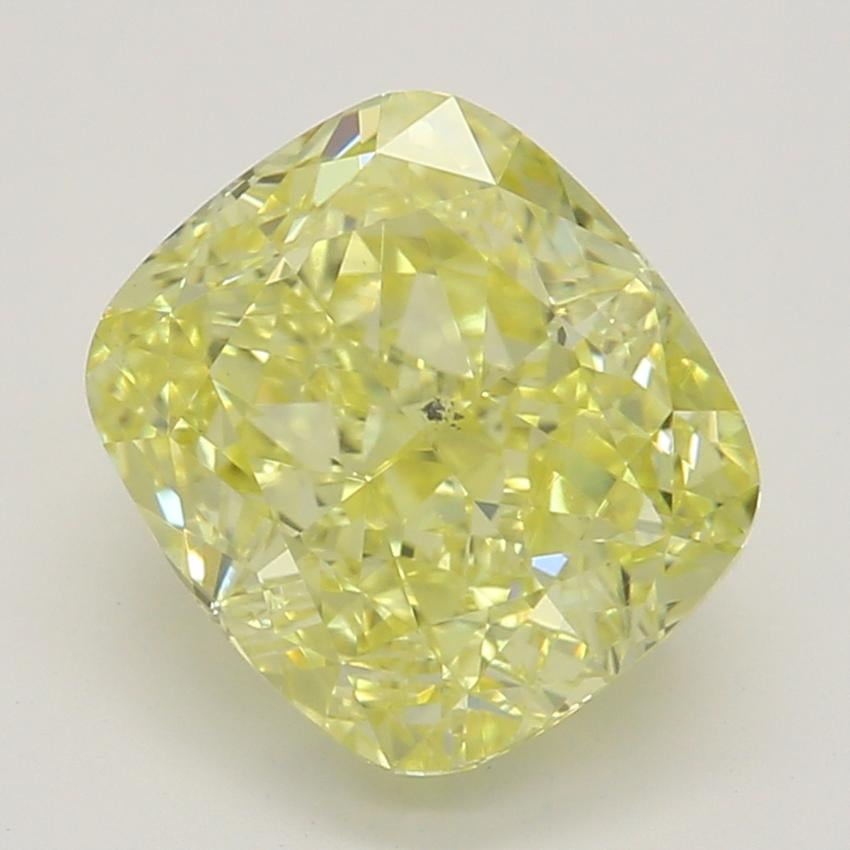 1.59 Ct. Fancy Intense Yellow Cushion Diamond