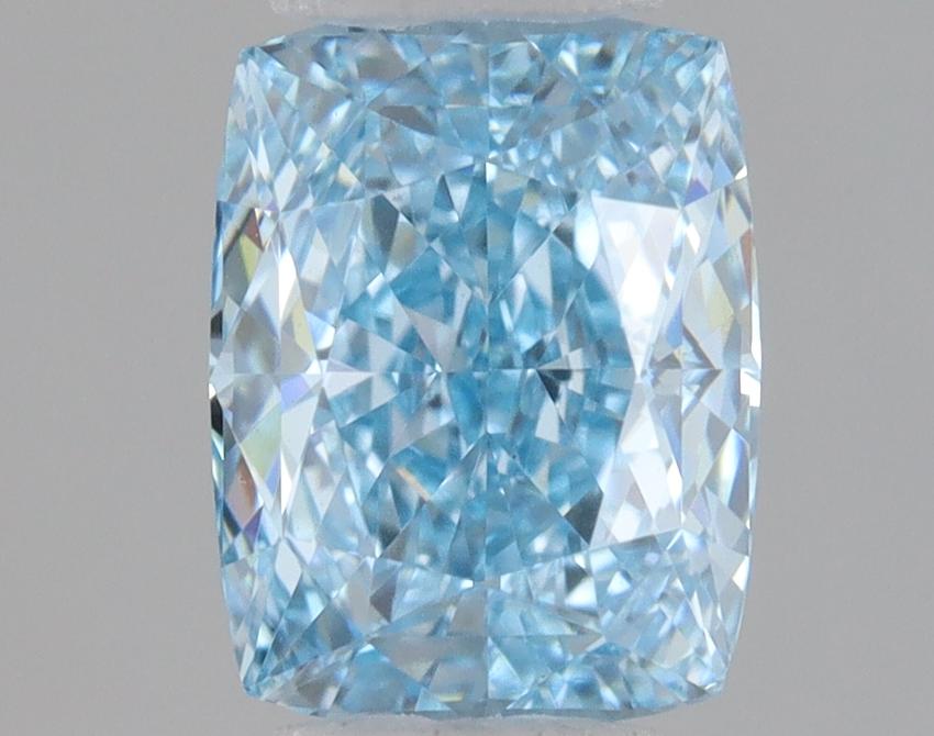 0.97 Ct. Fancy Vivid Blue Cushion Lab Grown Diamond