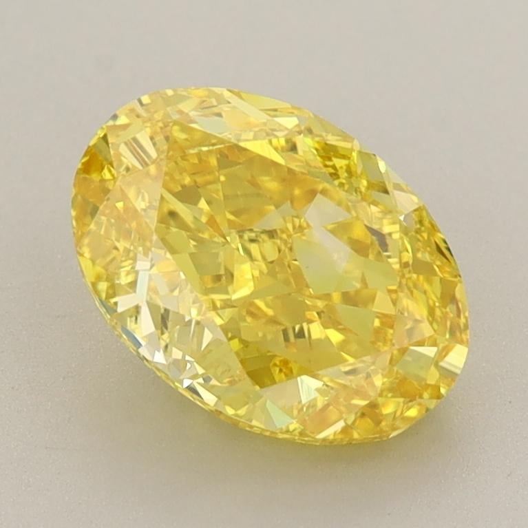 2.06 Ct. Fancy Vivid  Yellow Oval Lab Grown Diamond