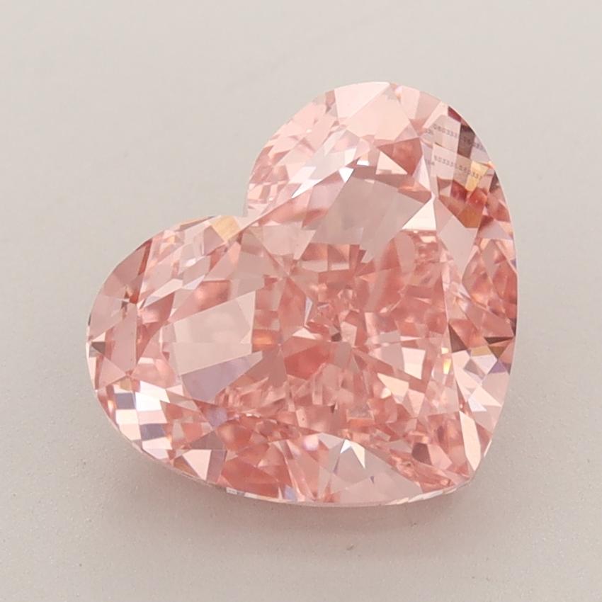 3.05 Ct. Fancy Vivid  Pink Heart Lab Grown Diamond
