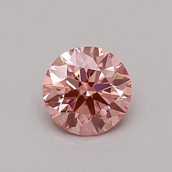 0.37 Ct. Fancy Vivid Pink Round Lab Grown Diamond