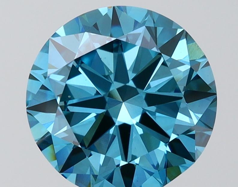3.01 Ct. Fancy Vivid Blue Round Lab Grown Diamond
