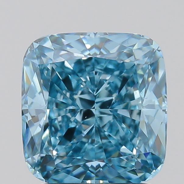 2.02 Ct. Fancy Vivid Blue Cushion Lab Grown Diamond