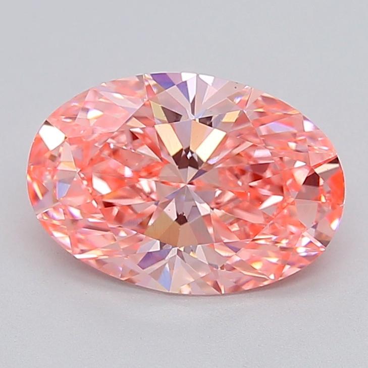 3.00 Ct. Fancy Vivid  Pink Oval Lab Grown Diamond
