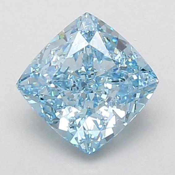 1.59 Ct. Fancy Vivid Blue Cushion Lab Grown Diamond