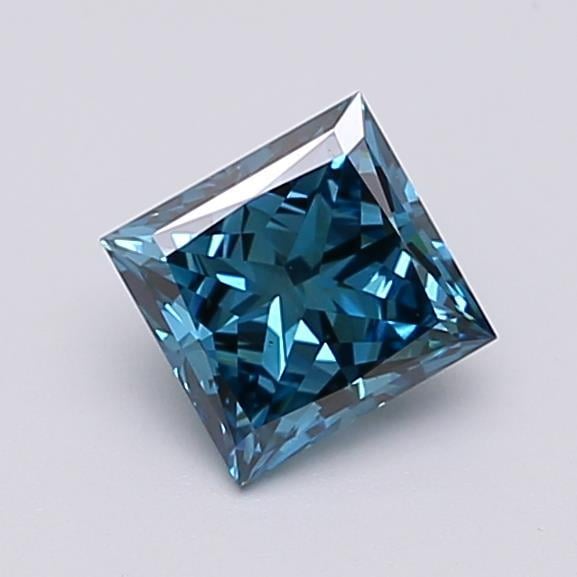 1.00 Ct. Fancy Vivid  Blue Princess Lab Grown Diamond
