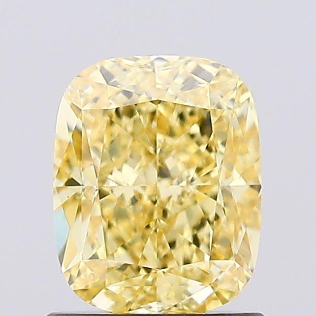 1.18 Ct. Fancy Intense Yellow Cushion Lab Grown Diamond