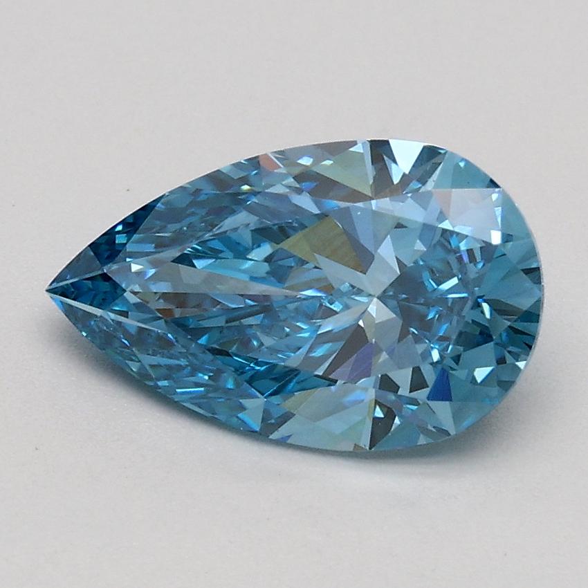 1.06 Ct. Fancy Vivid Blue Pear Lab Grown Diamond