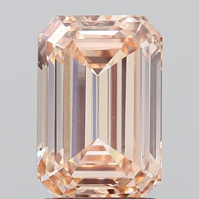 1.88 Ct. Fancy Intense Pinkish Orange Emerald Lab Grown Diamond