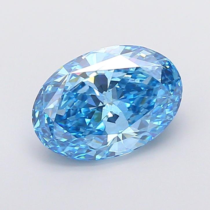 3.52 Ct. Fancy Vivid Blue Oval Lab Grown Diamond