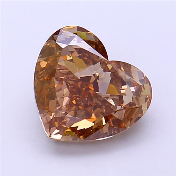 2.53 Ct. Fancy Light Brown Heart Lab Grown Diamond