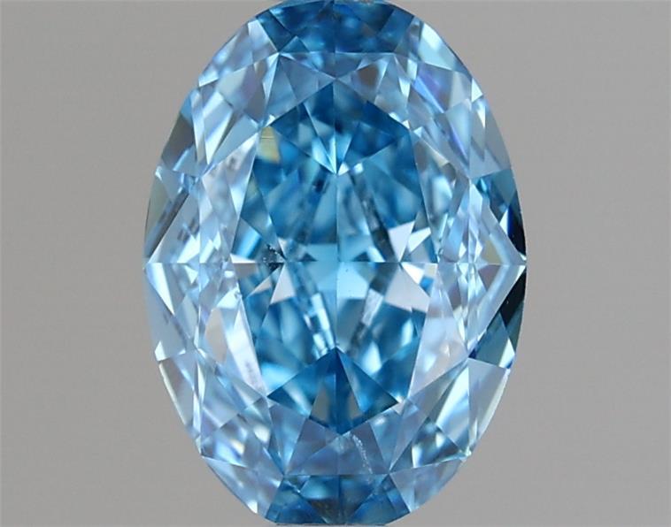 1.15 Ct. Fancy Vivid Blue Oval Lab Grown Diamond