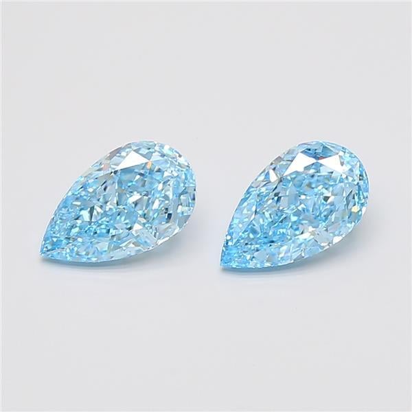 2.14 Ct. Fancy Vivid Blue Pear Lab Grown Diamond