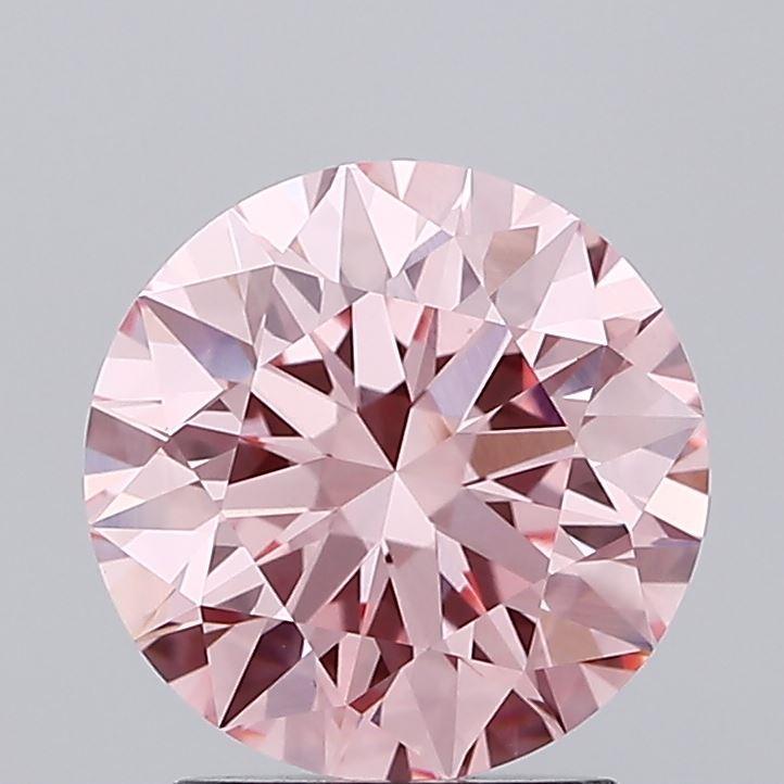 2.10 Ct. Fancy Intense Pink Round Lab Grown Diamond