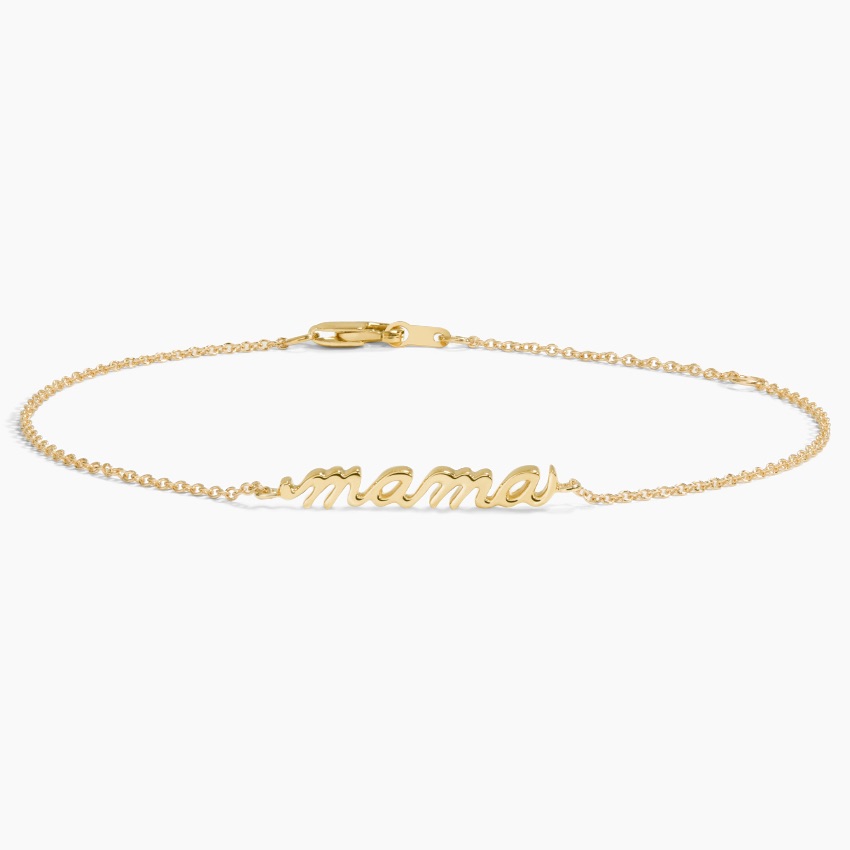 14K Yellow Gold Mama Bracelet