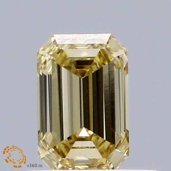 0.47 Ct. Fancy Intense Yellow Emerald Lab Grown Diamond