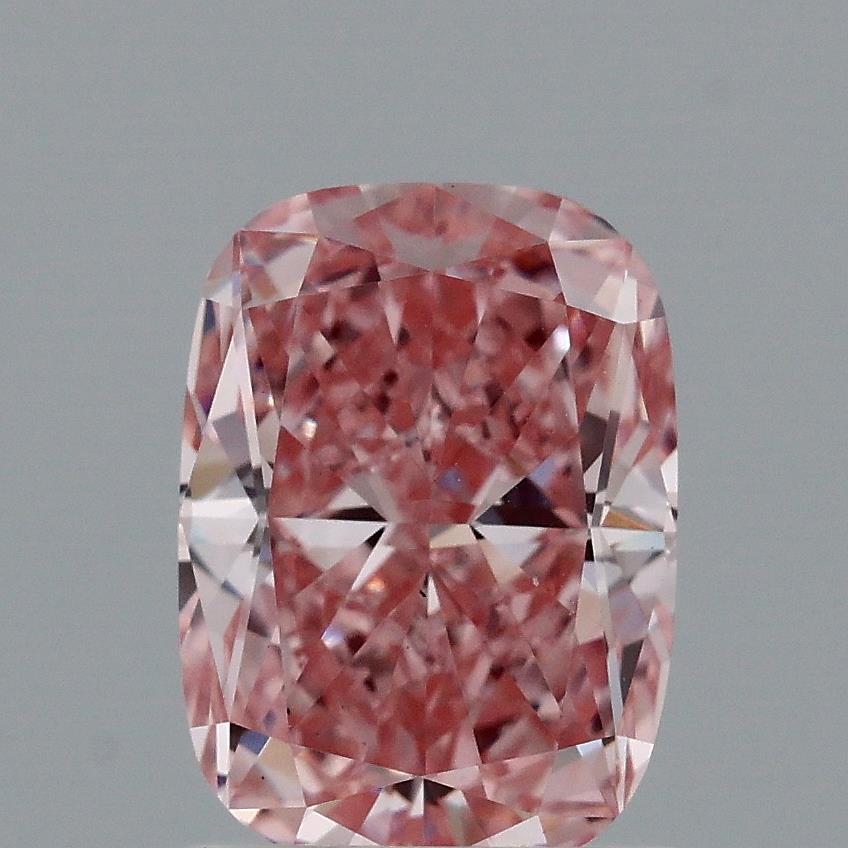 1.52 Ct. Fancy Vivid Pink Cushion Lab Grown Diamond