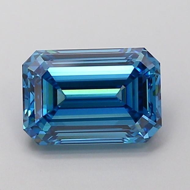 2.01 Ct. Fancy Vivid Blue Emerald Lab Grown Diamond