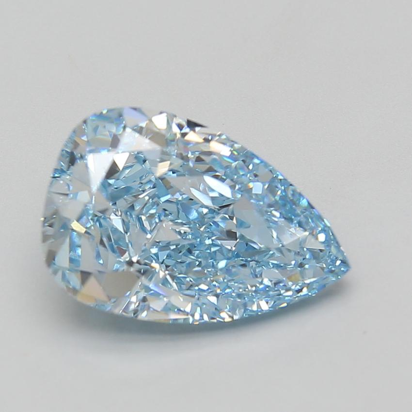 5.09 Ct. Fancy Vivid Blue Pear Lab Grown Diamond
