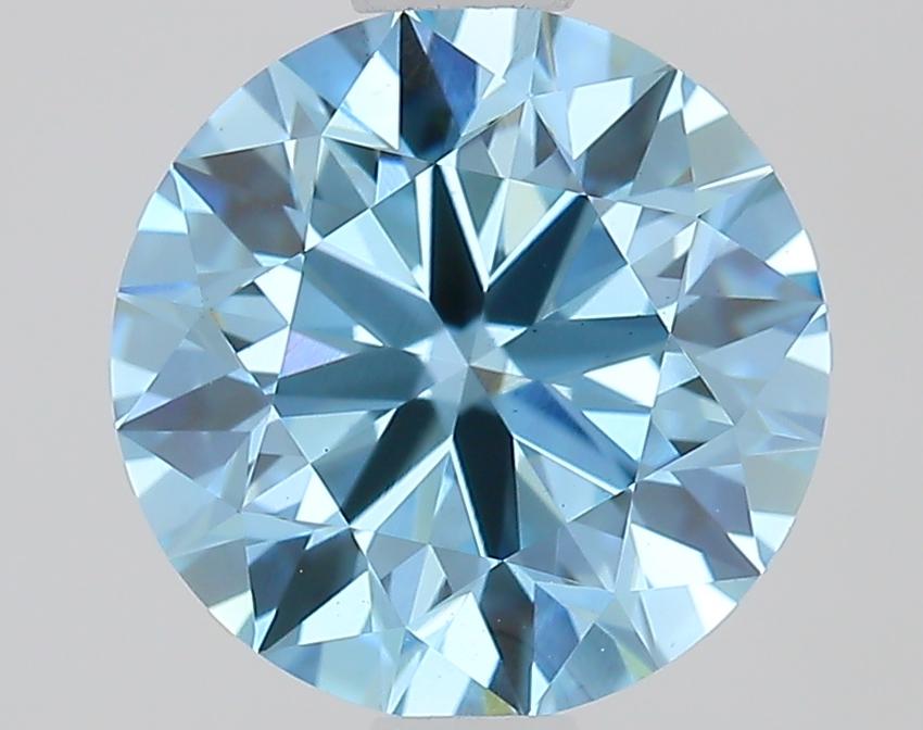 1.35 Ct. Fancy Vivid Blue Round Lab Grown Diamond