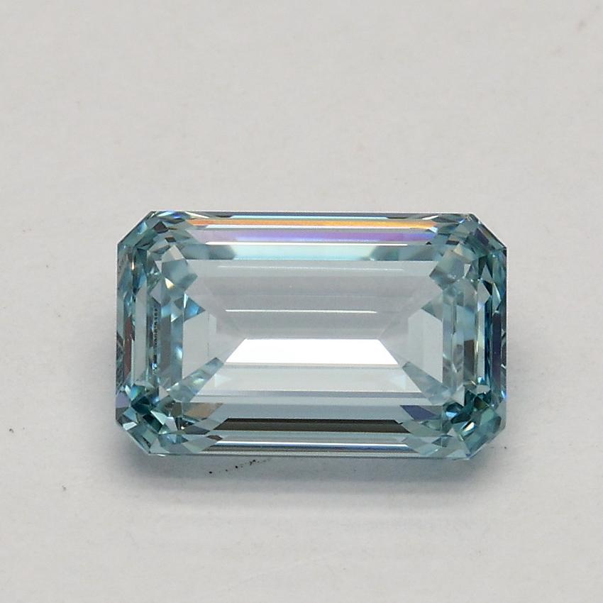 1.00 Ct. Fancy Intense Greenish Blue Emerald Lab Grown Diamond