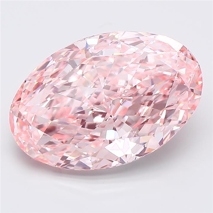 8.54 Ct. Fancy Vivid Pink Oval Lab Grown Diamond