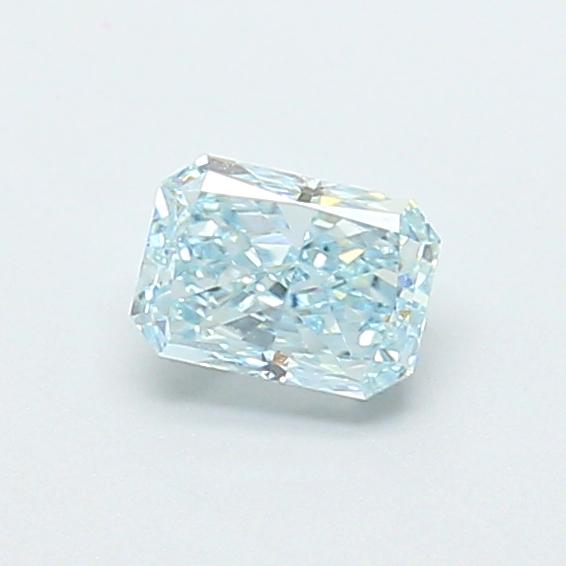 0.56 Ct. Fancy Intense Bluish Green Radiant Lab Grown Diamond