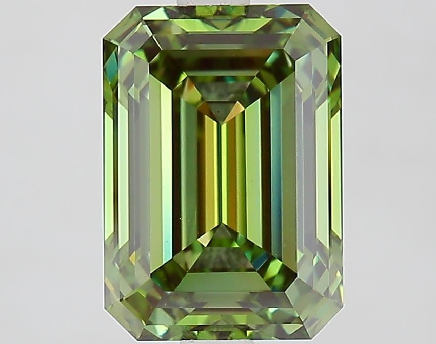 3.07 Ct. Fancy Vivid Green Emerald Lab Grown Diamond