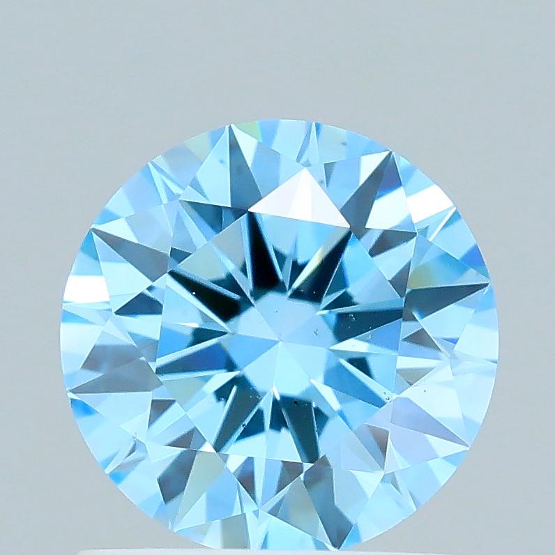 1.02 Ct. Fancy Vivid Blue Round Lab Grown Diamond