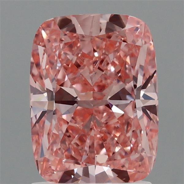 1.91 Ct. Fancy Vivid Pink Cushion Lab Grown Diamond