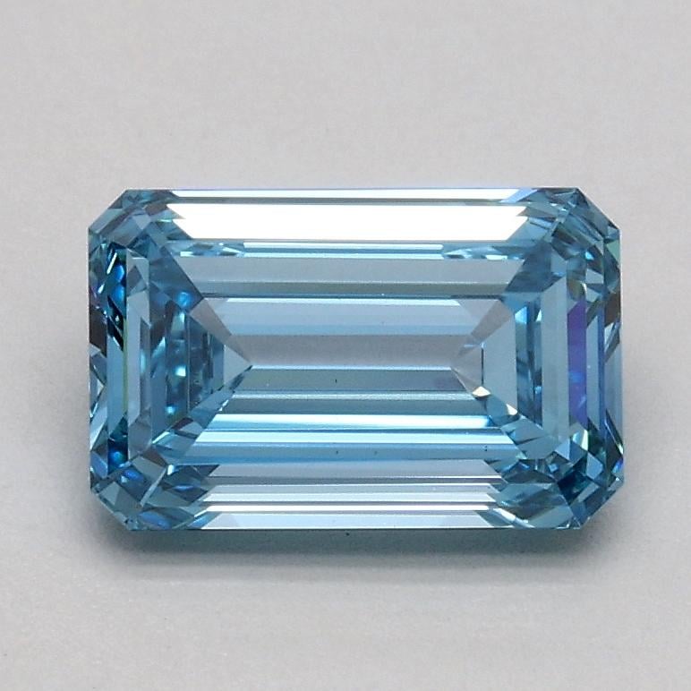 1.01 Ct. Fancy Intense Blue Emerald Lab Grown Diamond