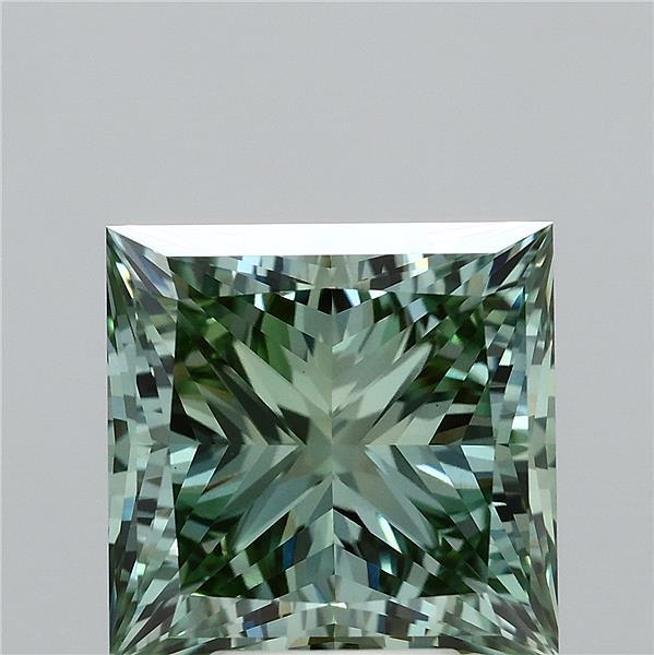 5.24 Ct. Fancy Vivid  Green Princess Lab Grown Diamond