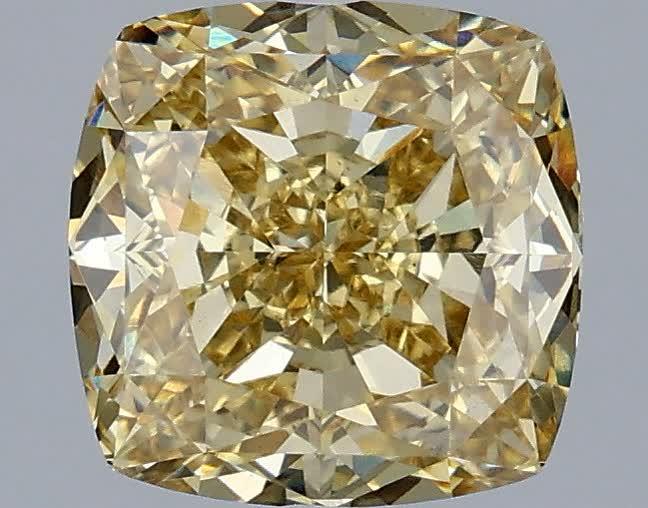3.09 Ct. Fancy  Yellow Cushion Lab Grown Diamond
