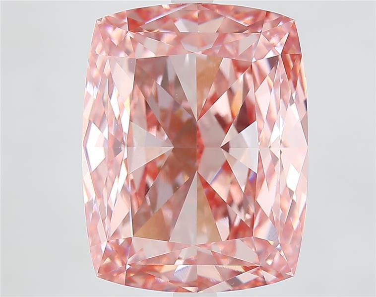 11.01 Ct. Fancy Vivid  Pink Cushion Lab Grown Diamond
