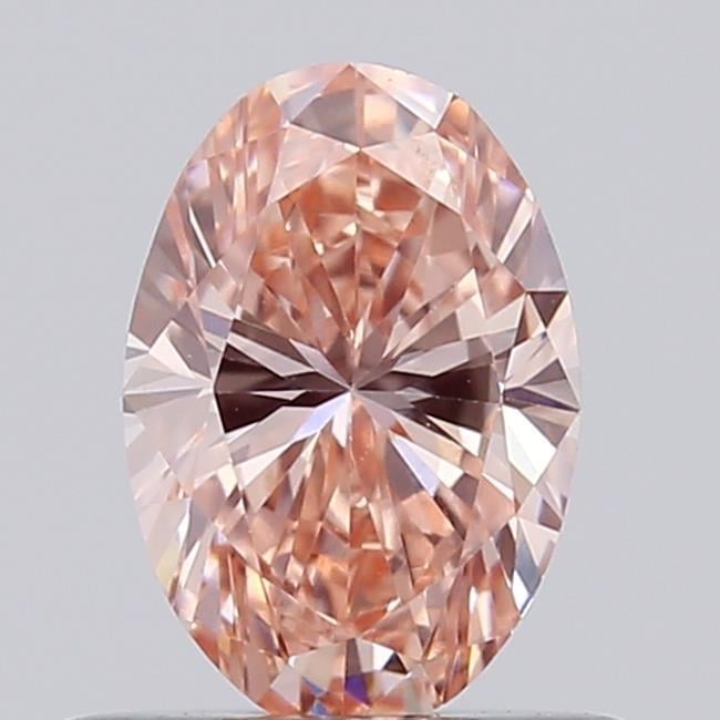 0.50 Ct. Fancy Intense Brownish Pink Oval Lab Grown Diamond
