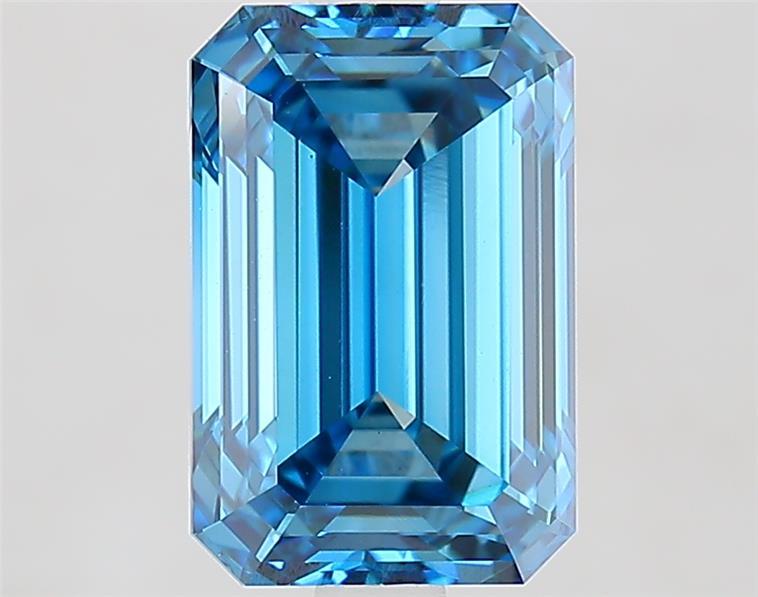 2.89 Ct. Fancy Vivid  Blue Emerald Lab Grown Diamond