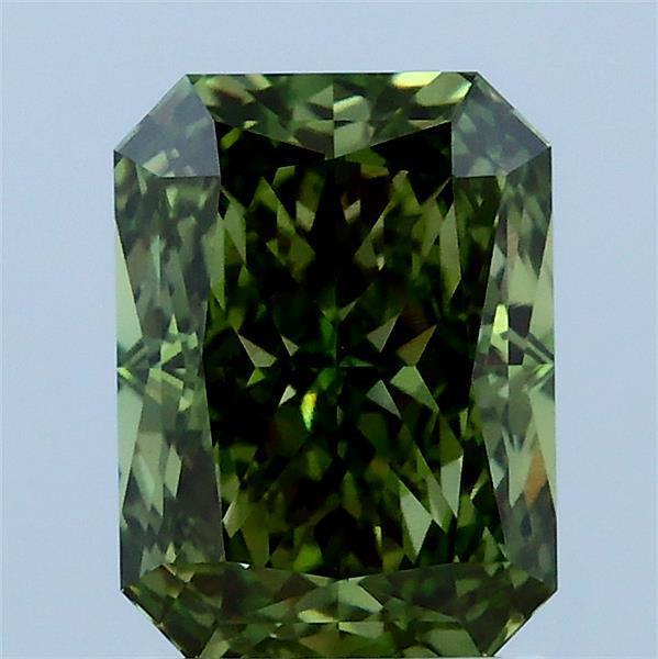 2.09 Ct. Fancy Vivid Green Radiant Lab Grown Diamond