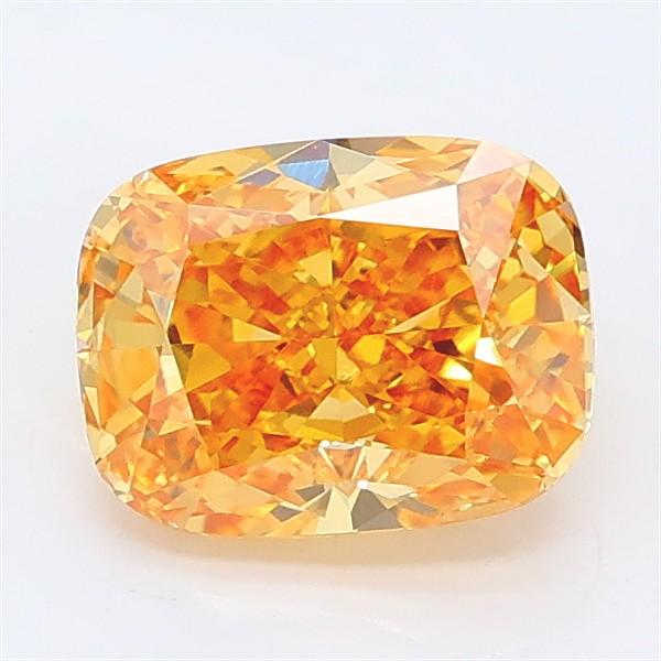 1.67 Ct. Fancy Vivid Yellow Cushion Lab Grown Diamond