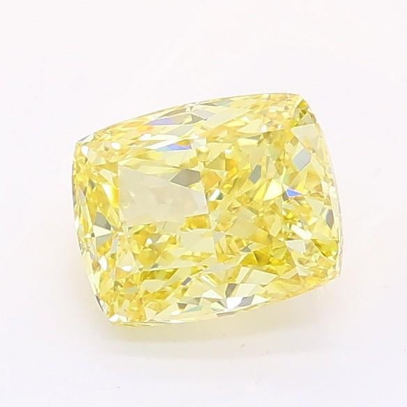 1.03 Ct. Fancy Intense Yellow Cushion Lab Grown Diamond