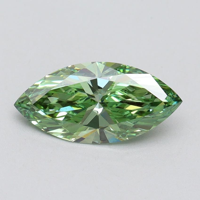 1.08 Ct. Fancy Vivid Green Marquise Lab Grown Diamond