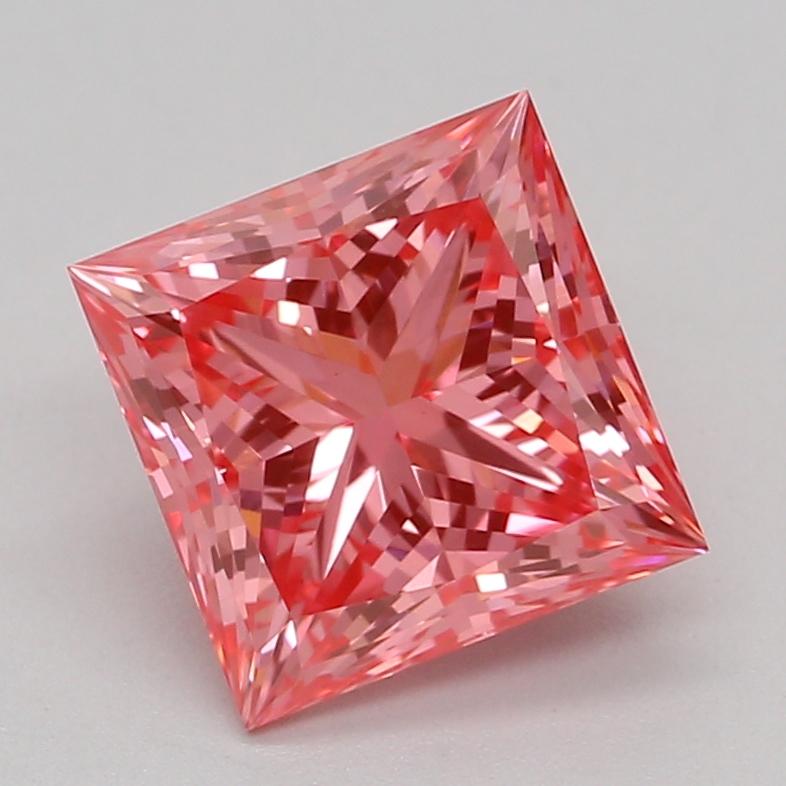 1.07 Ct. Fancy Vivid Pink Princess Lab Grown Diamond