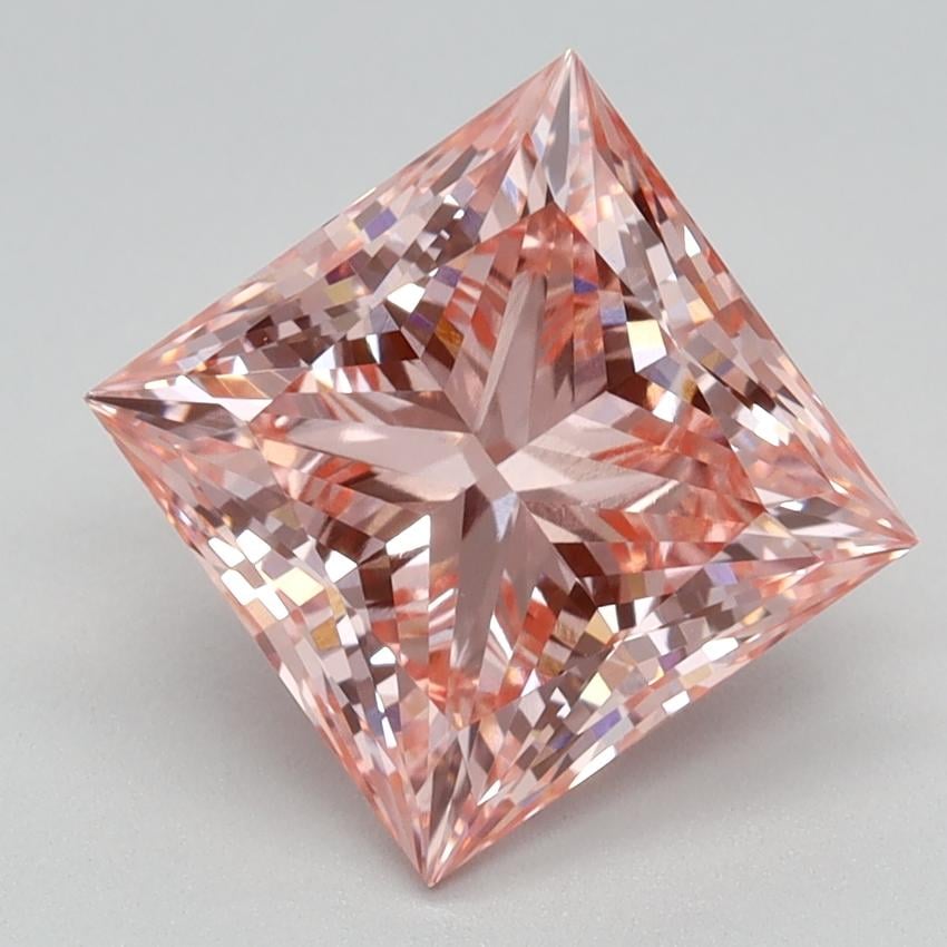 2.60 Ct. Fancy Vivid Pink Princess Lab Grown Diamond